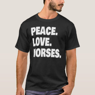 Camiseta Cavalos De Amor Pela Paz Para Meninas Adolescentes