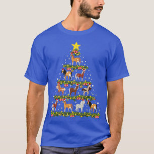 Camiseta Cavalos de Árvore de Natal Ornamentos de Natal T-S