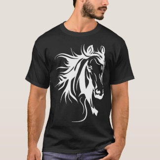 Camiseta Cavalos de Cabeça do Cavalo do Piso