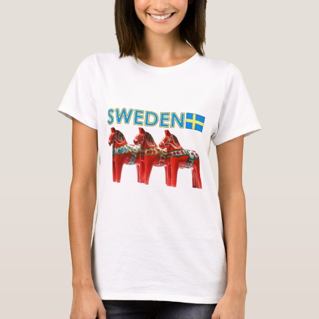 Camiseta Cavalos de Dala da suecia (Frente)
