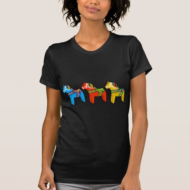 Camiseta Cavalos de Dala do sueco (Frente)