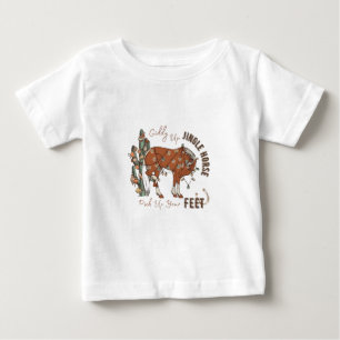 Camiseta Cavalos de Jingle Apanham Seus Pés De Natal