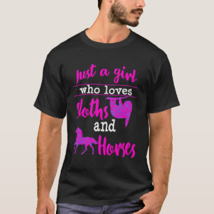 Camiseta Cavalos De Lútero Apenas Uma Menina Adolescente Pa