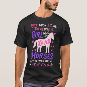 Camiseta Cavalos de Menina de Cavalo Mostram Pulando Barril