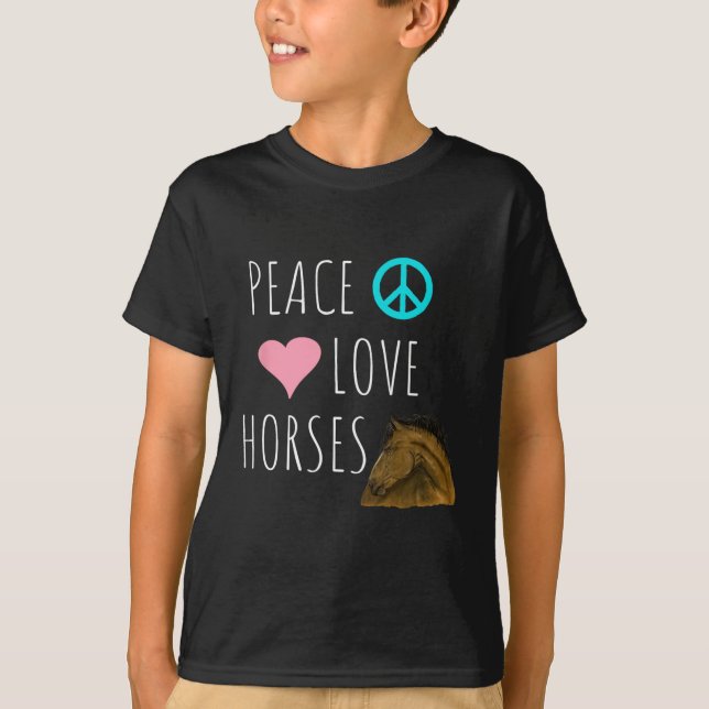 Camiseta Cavalos de Paz e Amor Cavalos Andando Equestres (Frente)