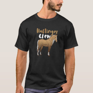 Camiseta Cavalos de Tripulação de Haflinger Andando Meninas