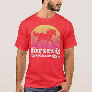 Camiseta Cavalos e Bolsas de Neve Mulheres ou Cavalos Menin