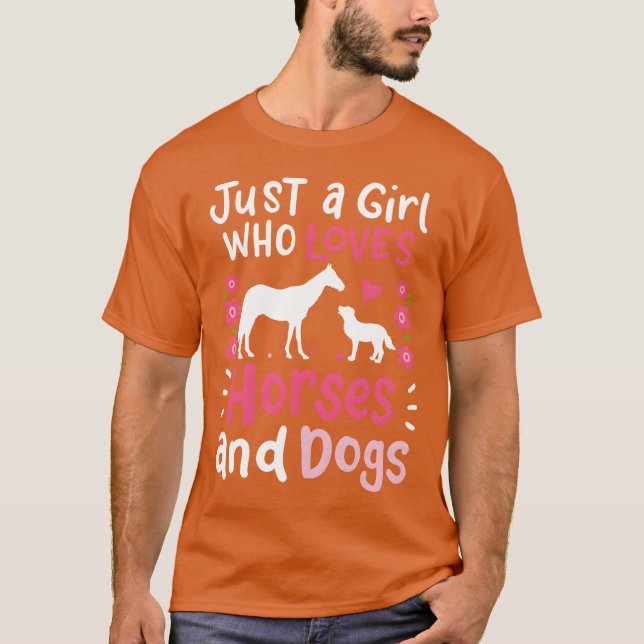 Camiseta Cavalos e cães Cães Cães Cães Cachorro Cachorro Ca (Frente)