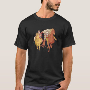 Camiseta Cavalos e Cavalos - Renascença Cruzada Medieval