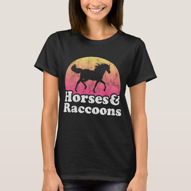 Camiseta Cavalos e guaxinins ou guinchos (Frente)