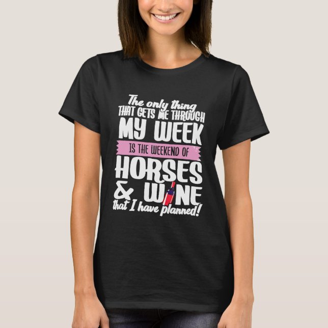 Camiseta Cavalos e Vinho (Frente)