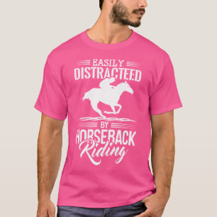 Camiseta Cavalos Engraçados Distraídos Pelo Cavaleiro De Ca