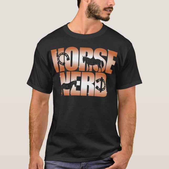 Camiseta Cavalos Engraçados Presente Engraçado Montando Ani (Frente)