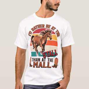 Camiseta Cavalos, Eu Preferencialmente No Stall Divertido T