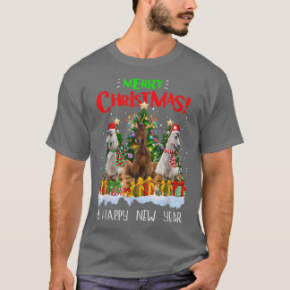 Camiseta Cavalos Felizes Felizes anos novos de Natal Amante