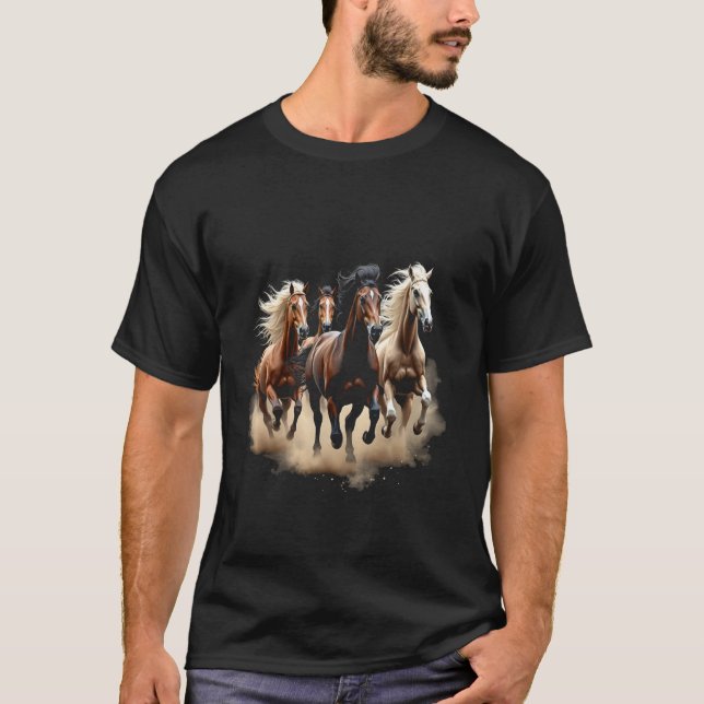Camiseta Cavalos Galopando (Frente)