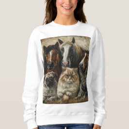 Camiseta Cavalos, Gatos e Cães