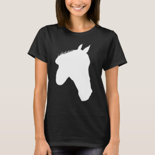 Camiseta Cavalos Impressão Motif Andando Silhouette Childre
