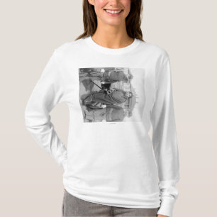 Camiseta Cavalos indianos da abundância de Oglala com o