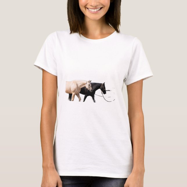 Camiseta Cavalos lideram com cavalos (Frente)
