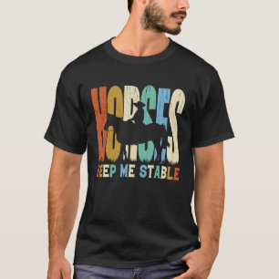 Camiseta Cavalos Mantenham-Me Estável Cavalo Cavalo-Reverso