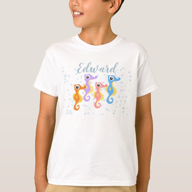 Camiseta Cavalos-marinhos bonitos (Frente)