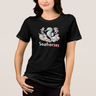 Camiseta Cavalos-marinhos, Gráfico de Criatura do Oceano 