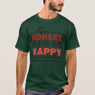 Camiseta Cavalos me fazem feliz você não tanto garoto