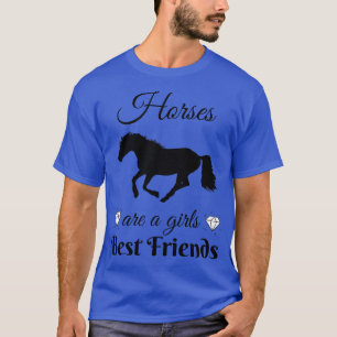Camiseta Cavalos Meninas Melhores Amigos Andando Equestre