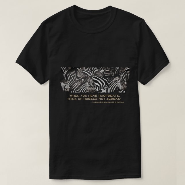 Camiseta Cavalos não zebras (Frente do Design)