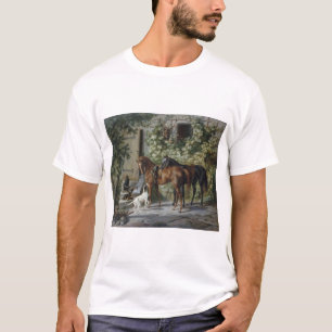 Camiseta Cavalos no Porch (por Albrecht Adam)