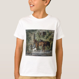 Camiseta Cavalos no Pórtico (por Albrecht Adam)