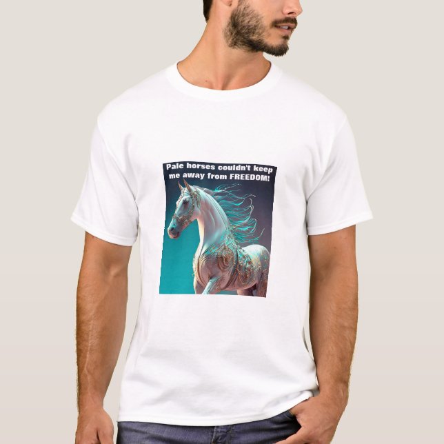 Camiseta Cavalos pálidos (luz) (Frente)