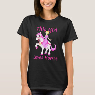 Camiseta Cavalos Para Meninas