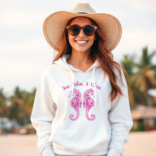 Camiseta Cavalos-Pescadores Core-Havaí-Rosa Tropical