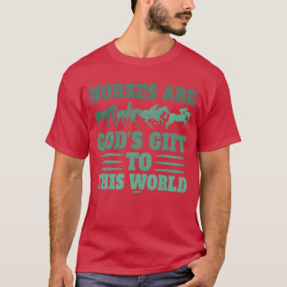 Camiseta Cavalos são um presente dos deuses dizendo amigos