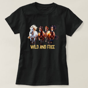 CAMISETA CAVALOS SELVAGENS E GRATUITOS