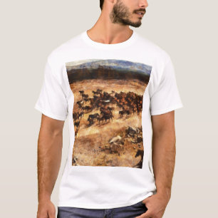 Camiseta Cavalos Selvagens: Majestade Animal Artística.