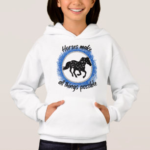 Camiseta Cavalos Tornam Todas As Coisas Possíveis Azuis 