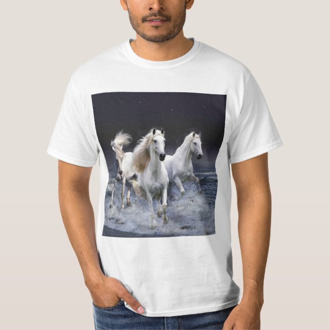Camiseta Cavalos travesseiros decorativos (Frente)