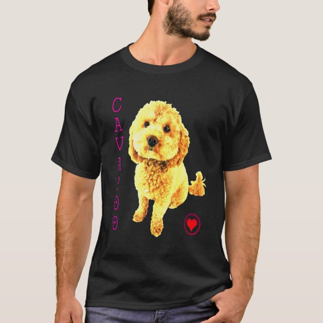 Camiseta Cavapoo Cachorro Cachorro Poodle Cruzando Noodle S (Frente)