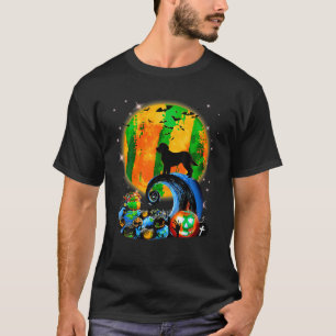 Camiseta Cavapoo e Moon Amarelo no dia das bruxas