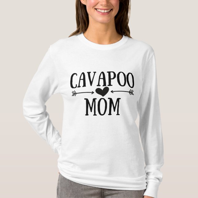 Camiseta Cavapoo Mãe Funny Cavapoos Presente para Mulheres  (Frente)