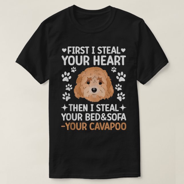 Camiseta Cavapoo Proprietário Funny Cavapoo Pai Cavapoo Mãe (Frente do Design)