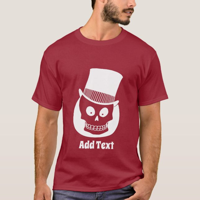 Camiseta Cavar no Chapéu Superior, adicionar texto (Frente)