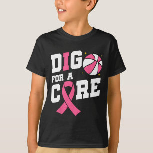 Camiseta Cavar Por Uma Cura Sketll Fita Rosa Câncer de Mama