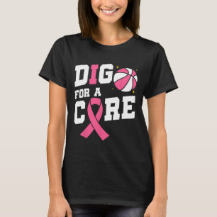 Camiseta Cavar Por Uma Cura Sketll Fita Rosa Câncer de Mama