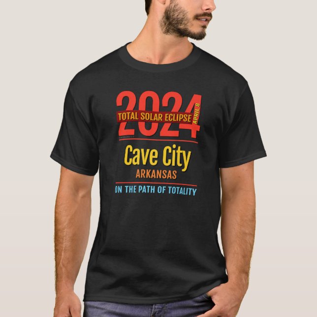 Camiseta Cave City Arkansas AR Total Eclipse Solar 2024 4 (Frente)