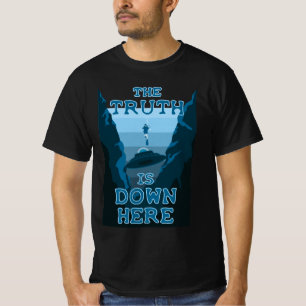 Camiseta Cave Diving & UFO - A Verdade Está Aqui Em Baixo
