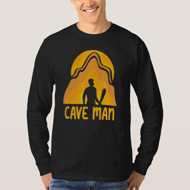 Camiseta Cave Man Explorer Caving Explorar Hobby (Frente)